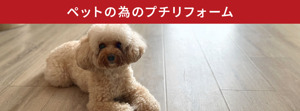 ペットの為のプチリフォーム